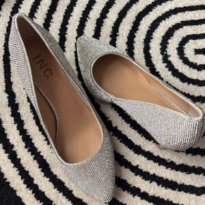 INC Silver Pumps